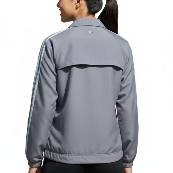 VTG Y2K Adidas CLIMALITE Track Jacket Windbreaker Full Zip Gray Blue AV1001 - XL - Picture 3 of 13